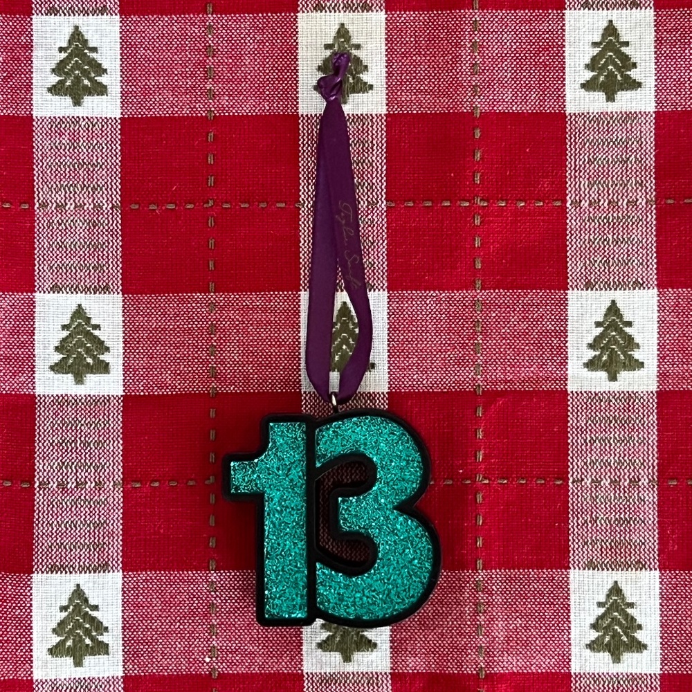 RARE Taylor Swift 13 Ornament Speak Now 13 Glitter Thirteen Ornament Swiftmas